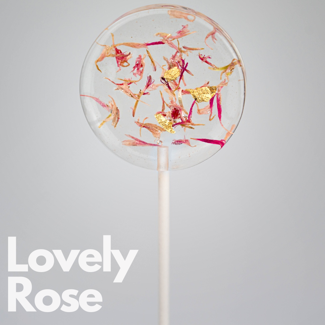 Flowerpops "Lovely Rose" with gold leaf