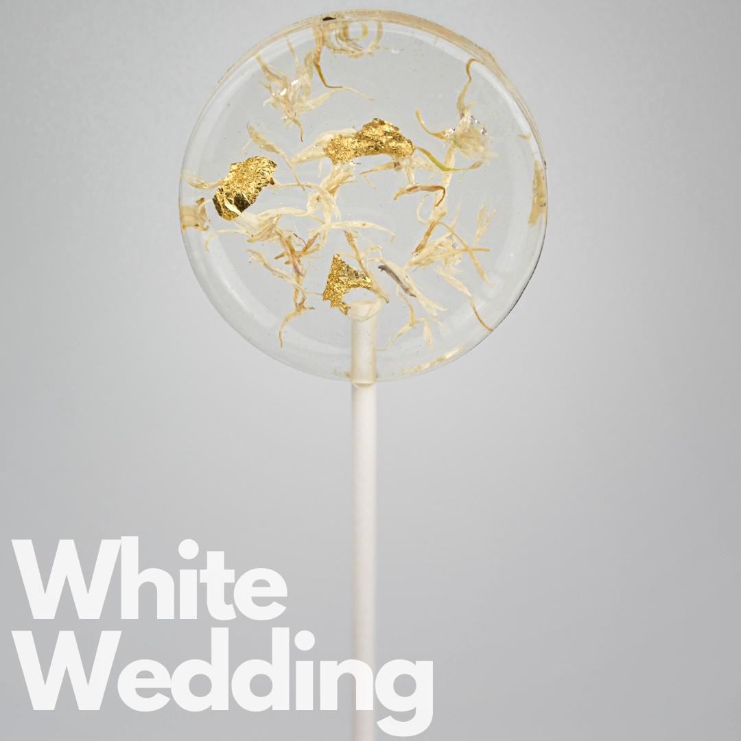 Flowerpops "White Wedding" with gold leaf