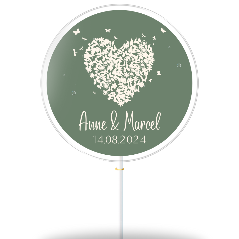 Heart Anne &amp; Marcel with background (gift box of 8)