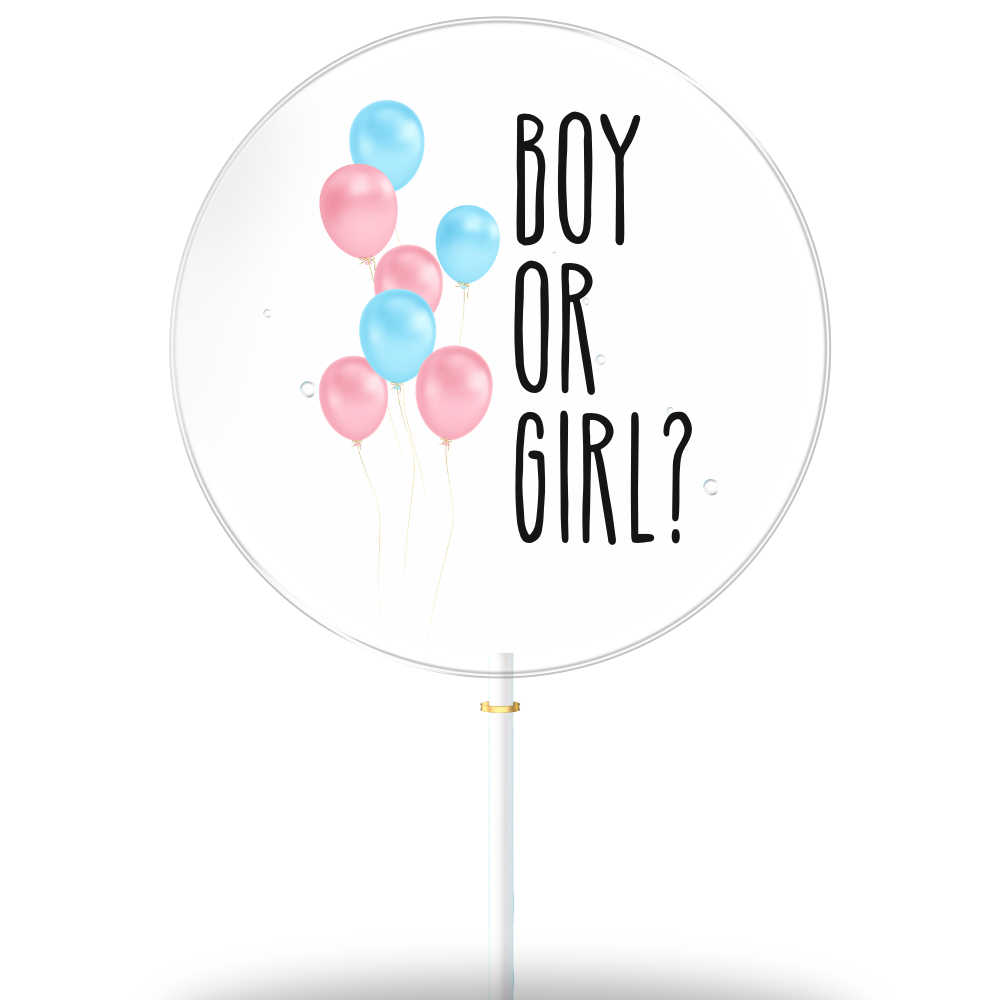 Jongen of meisje? "Ballonnen" (geschenkdoos van 8)
